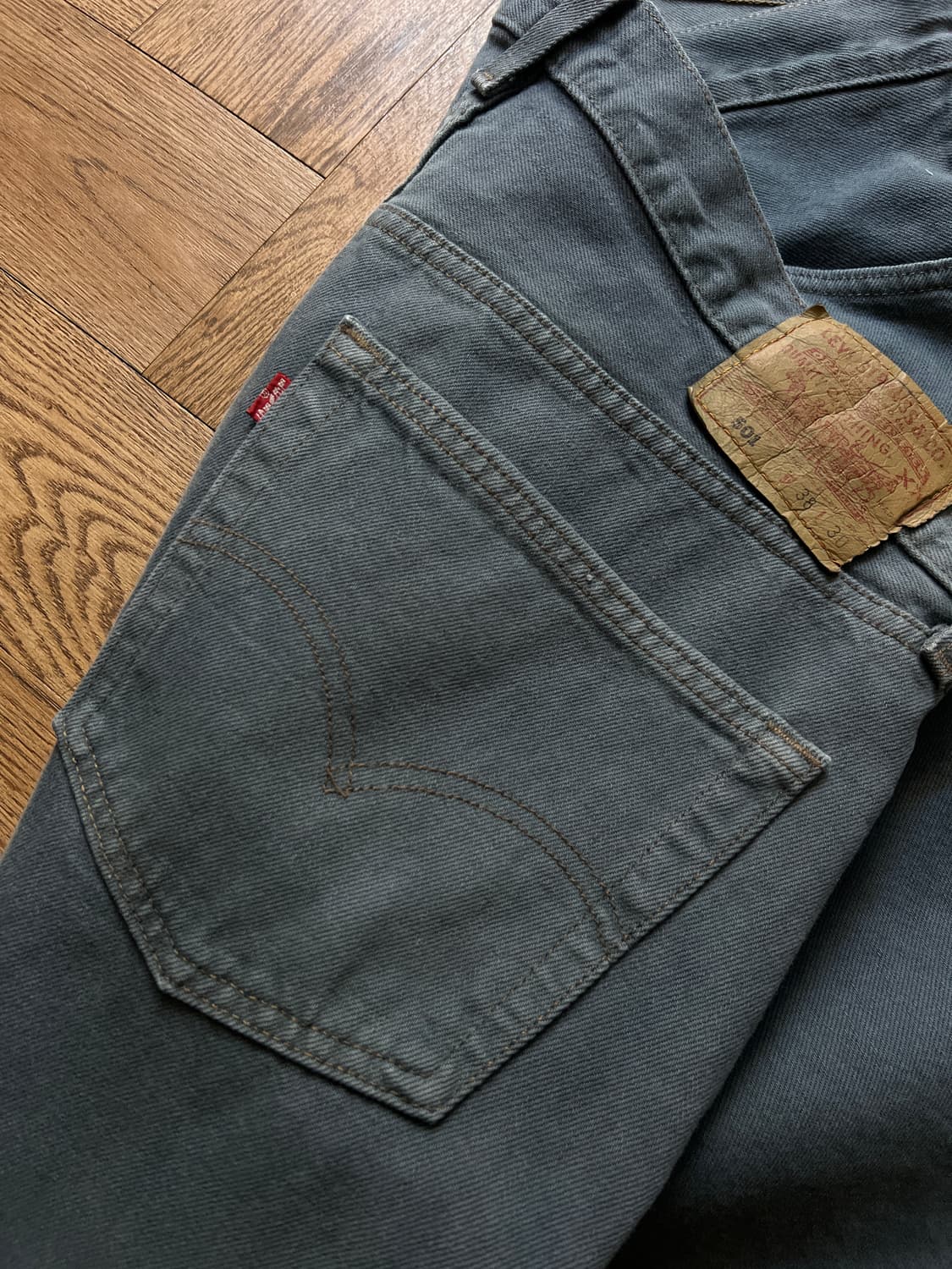 [38]90's 리바이스 501 USA 가먼트다잉 데님 팬츠 S33 상품이미지5