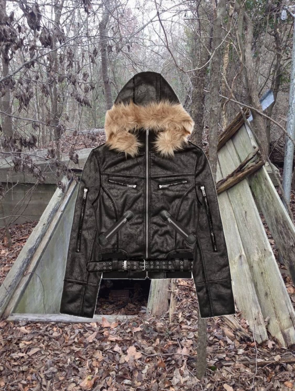 Racer worldwide 퍼 후드봄버 S사이즈 상품이미지1