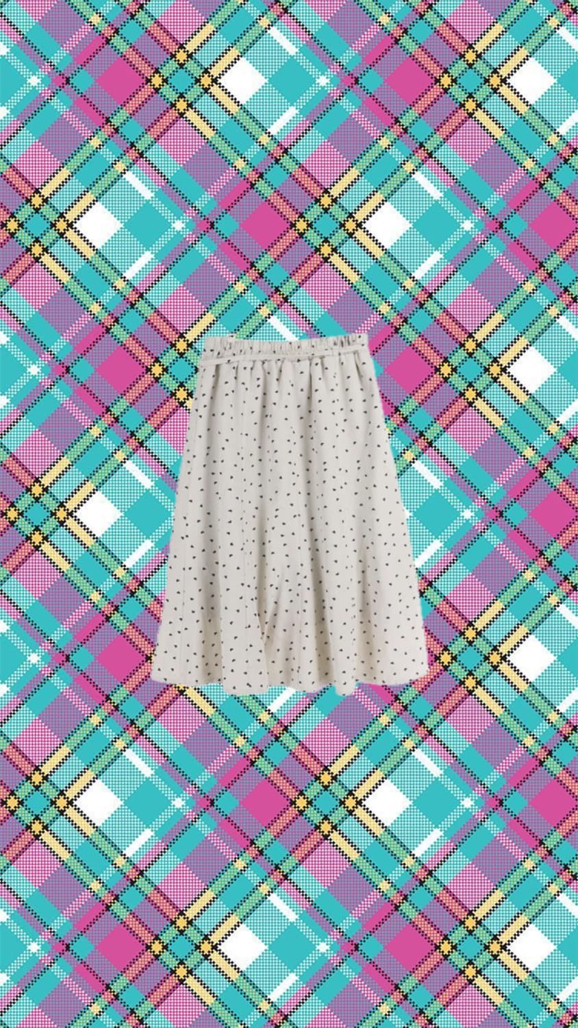 일본 빈티지 땡땡이 도트 스커트 상품이미지1