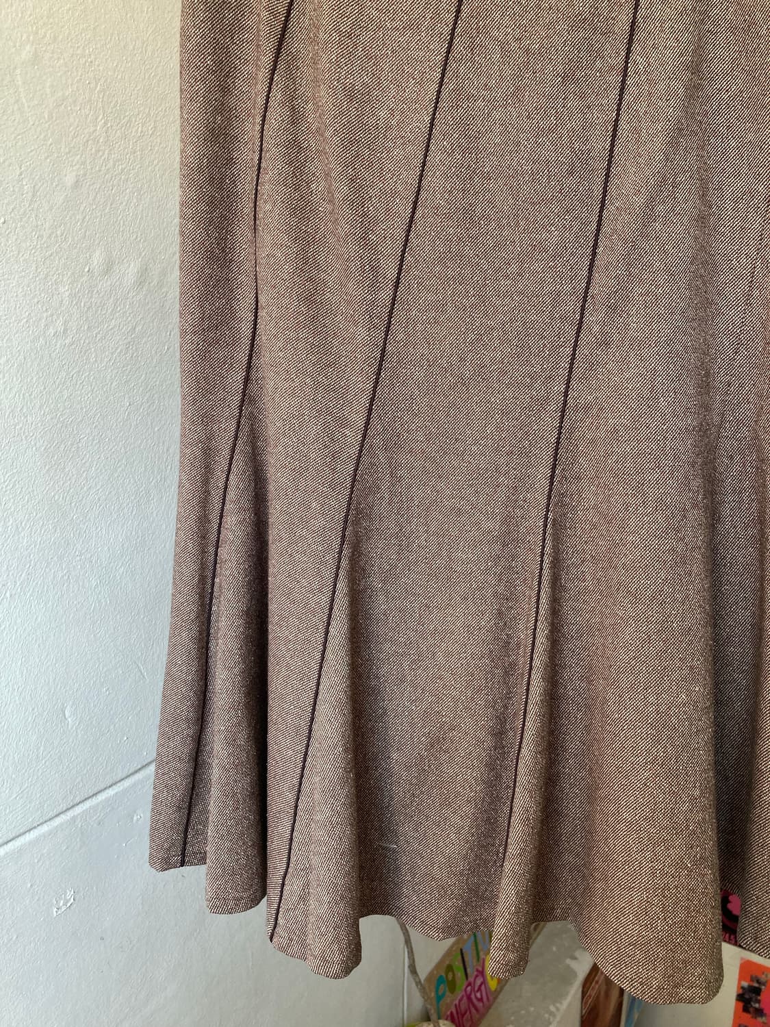 울 사선 컷팅 플레어 스커트 상품이미지2