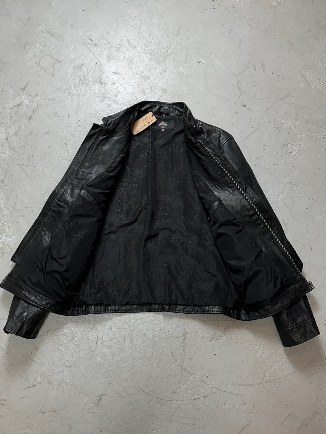 Unknown 더블짚 빈티지 레더 자켓 상품이미지7