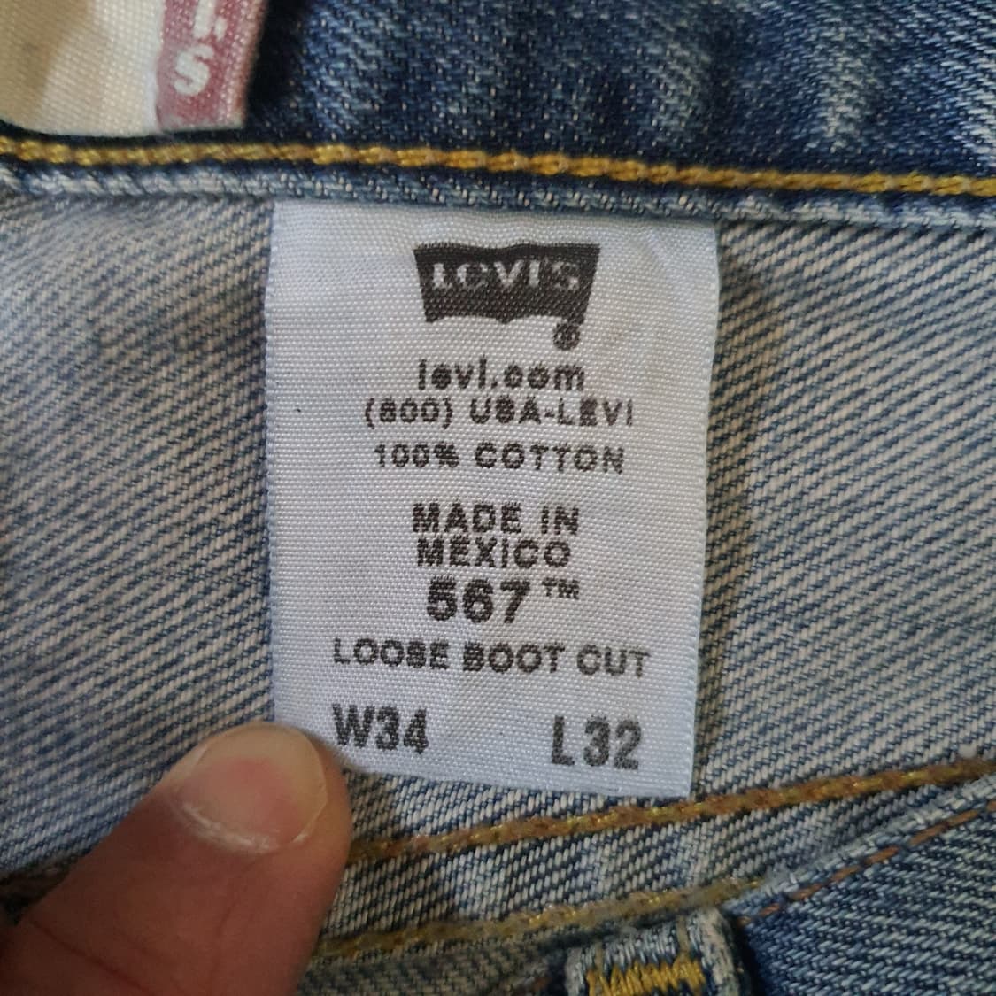 00s 리바이스567루즈 부츠컷 데님 팬츠 상품이미지5