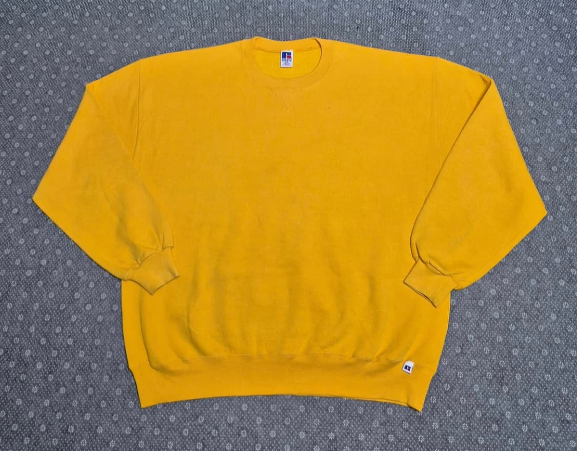 [XXL]90s MEXICO Made 러셀 옐로우 스웻 -331 상품이미지1