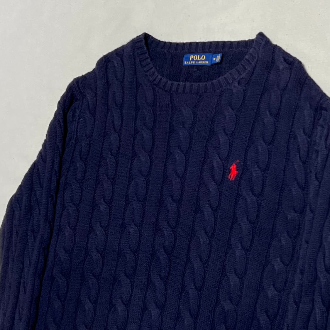 M 폴로랄프로렌 코튼 케이블 네이비 니트  상품이미지1