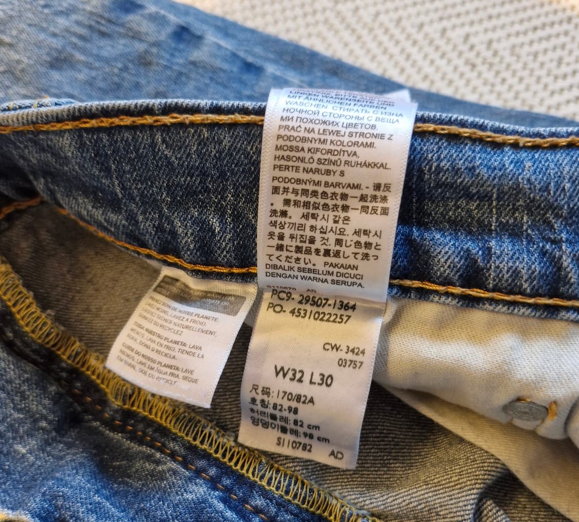 리바이스 502 레귤러 테이퍼드 핏 32 상품이미지7