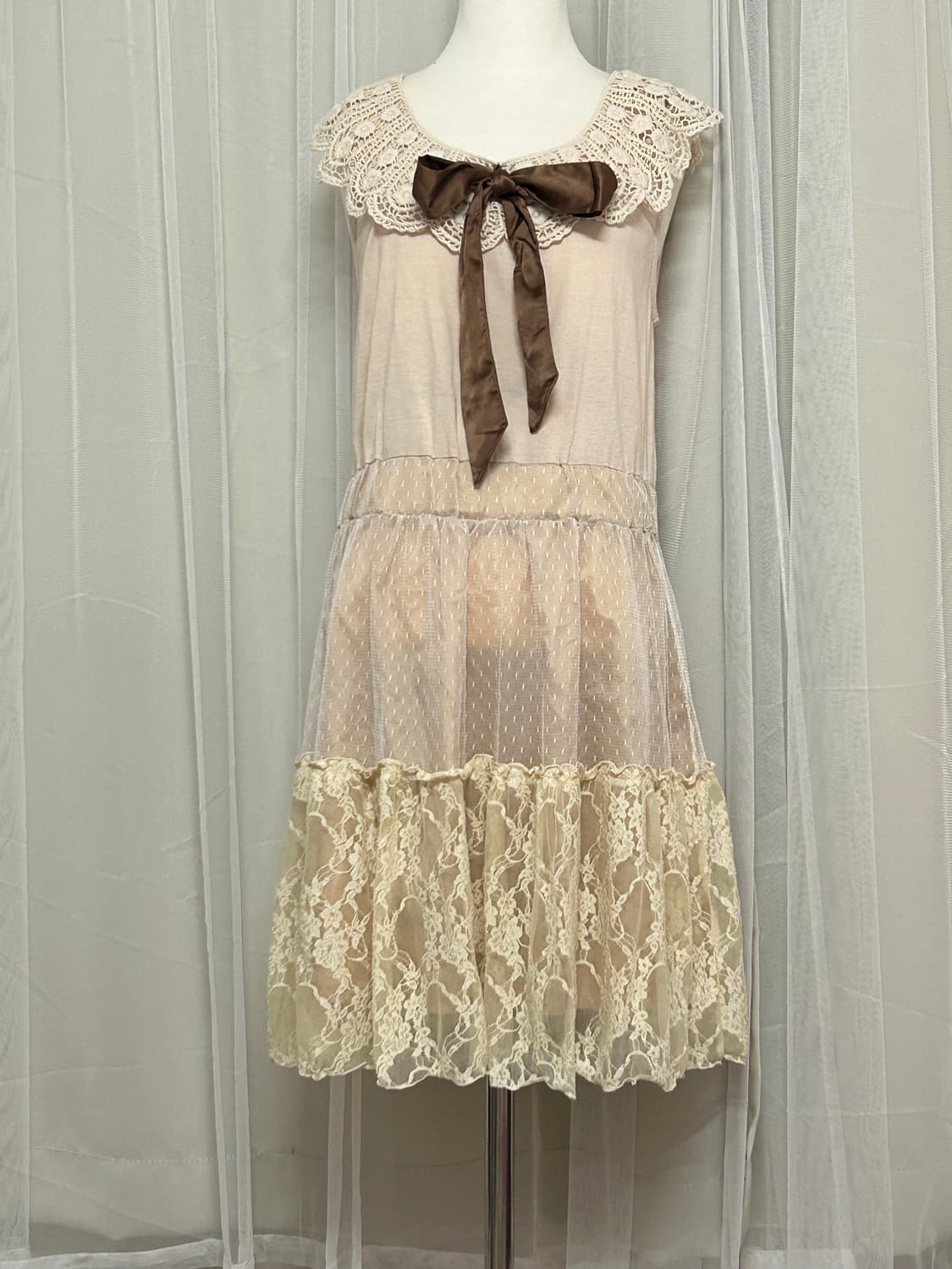 대장 🍪 초코쿠키맛 라떼갸루 모리페어리 엑시즈팜 왕리본 레이스 코디세트 상품이미지4