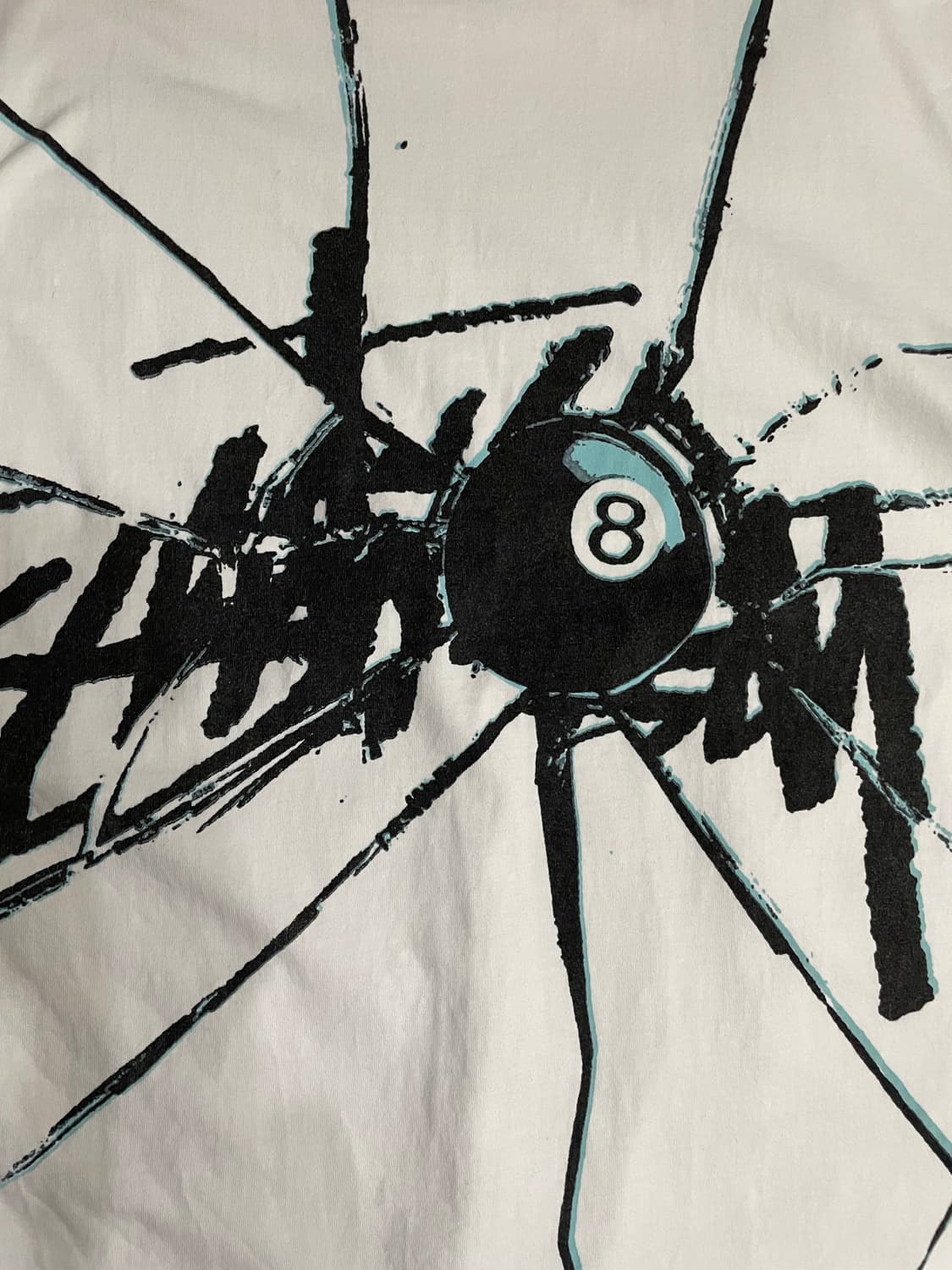 스투시 stussy 쉐터드 반팔 티셔츠 화이트 상품이미지8