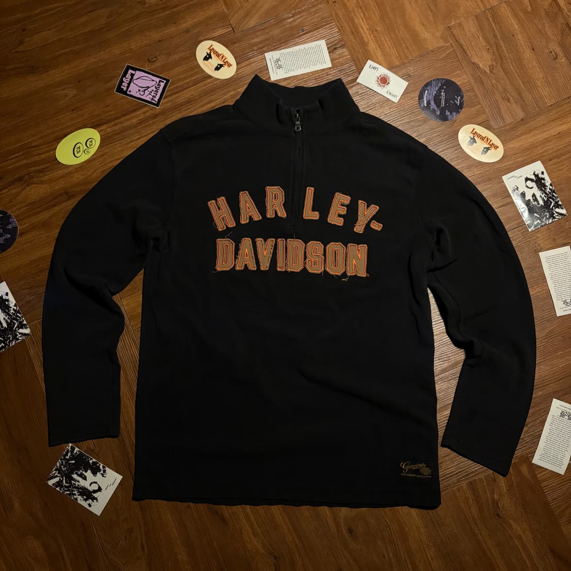 Harley davidson 풀오버 집업 와플 니트 상품이미지2
