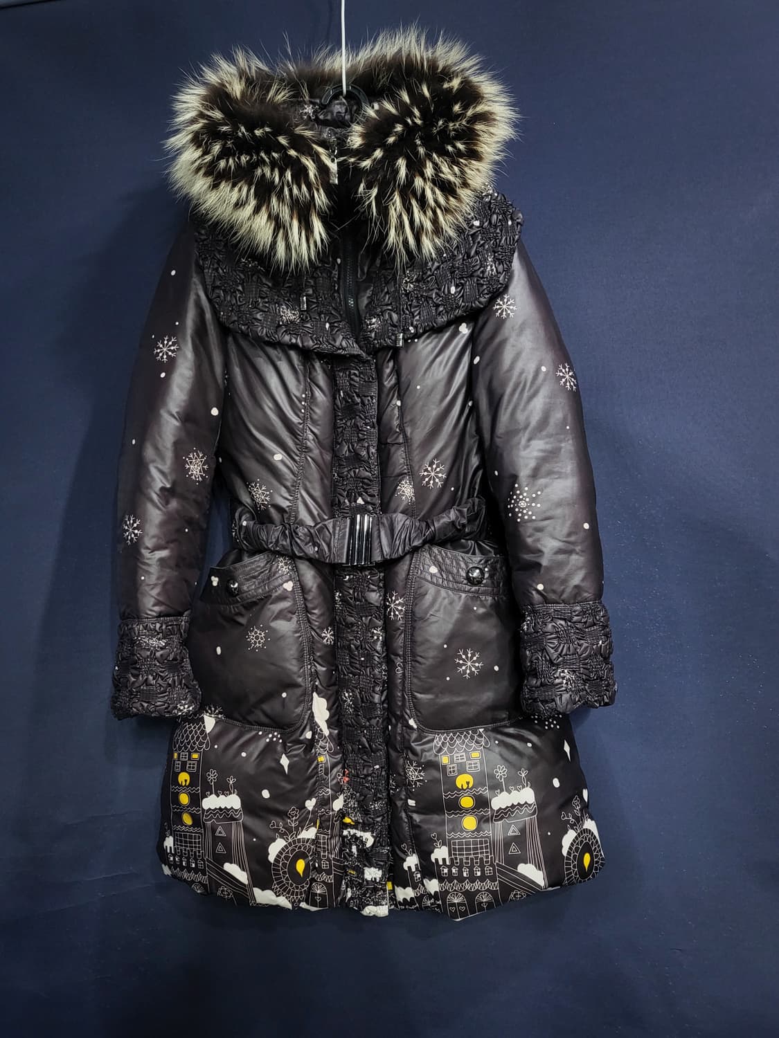 폭스 덕다운 벨트패딩 상품이미지1