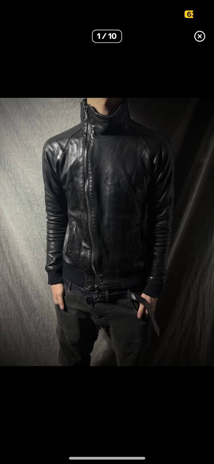 Junhashinoto asymmetric leather jacket 상품이미지1