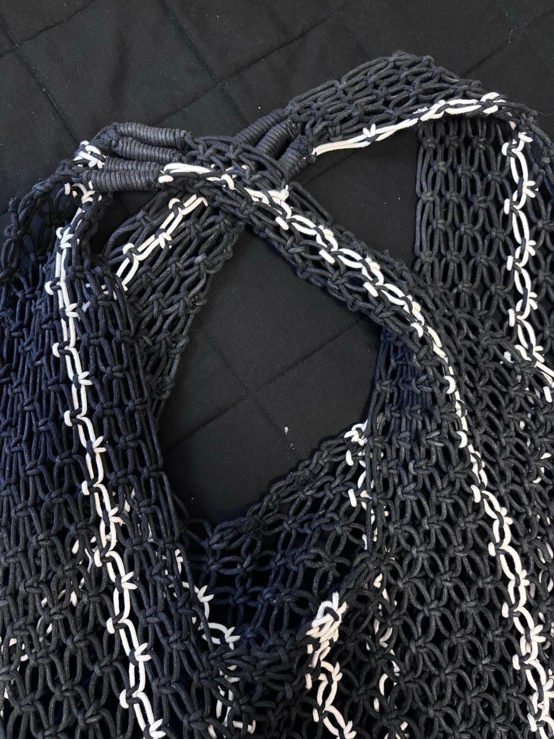 COS 코스 크로셰 쇼퍼백 숄더백 블랙 상품이미지3