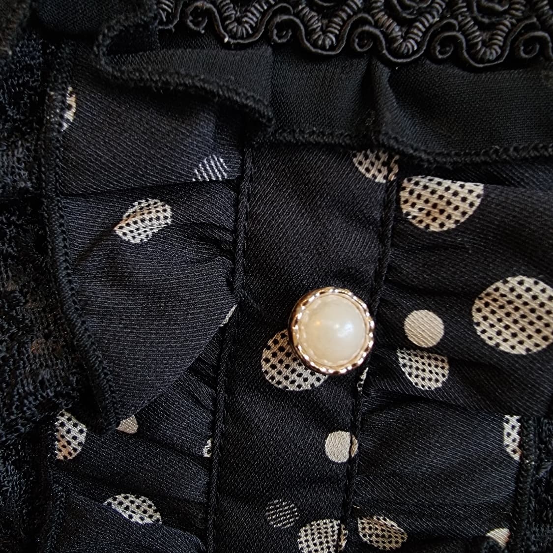 엑시즈팜(axes femme) 블랙 도트원피스 상품이미지3