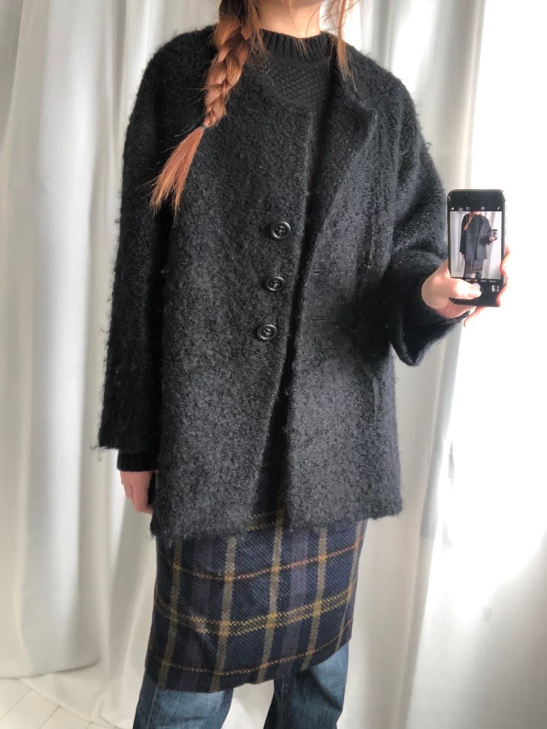 547. black soft midi hoodie coat 상품이미지10