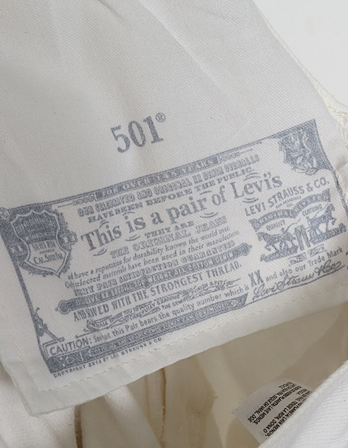 Levi's 501 White Denim Pant (30) 상품이미지8