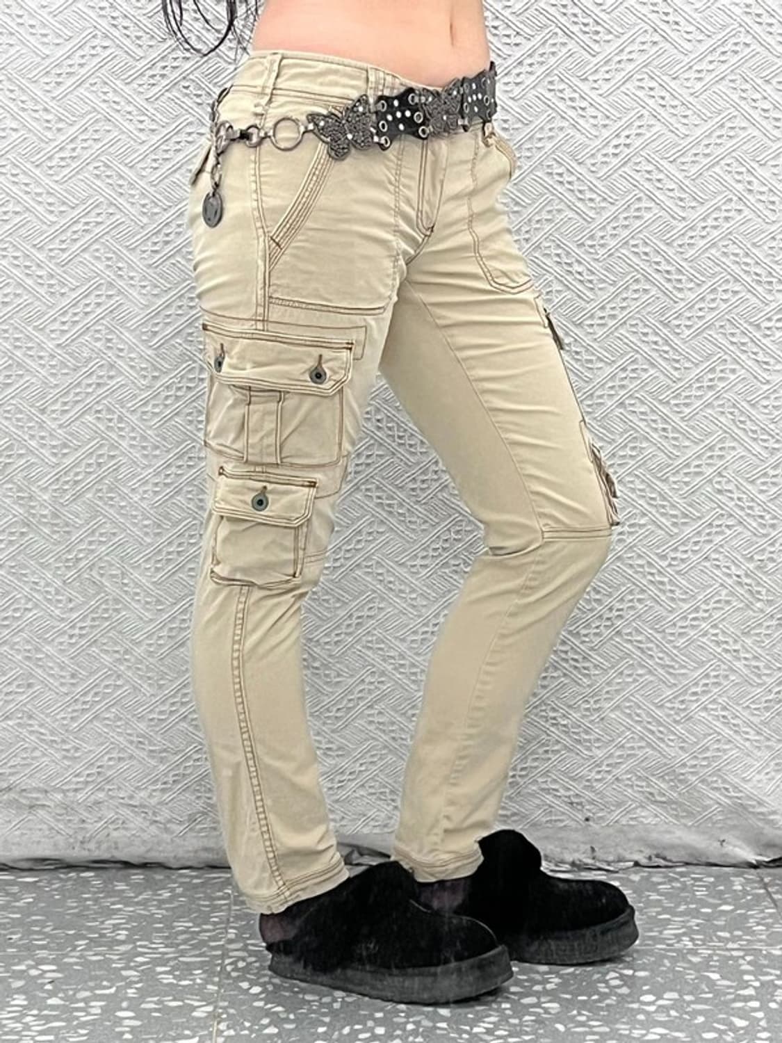 빈티지 보헤미안 에스닉 나비 큐빅 메탈 벨트 C07637 상품이미지2