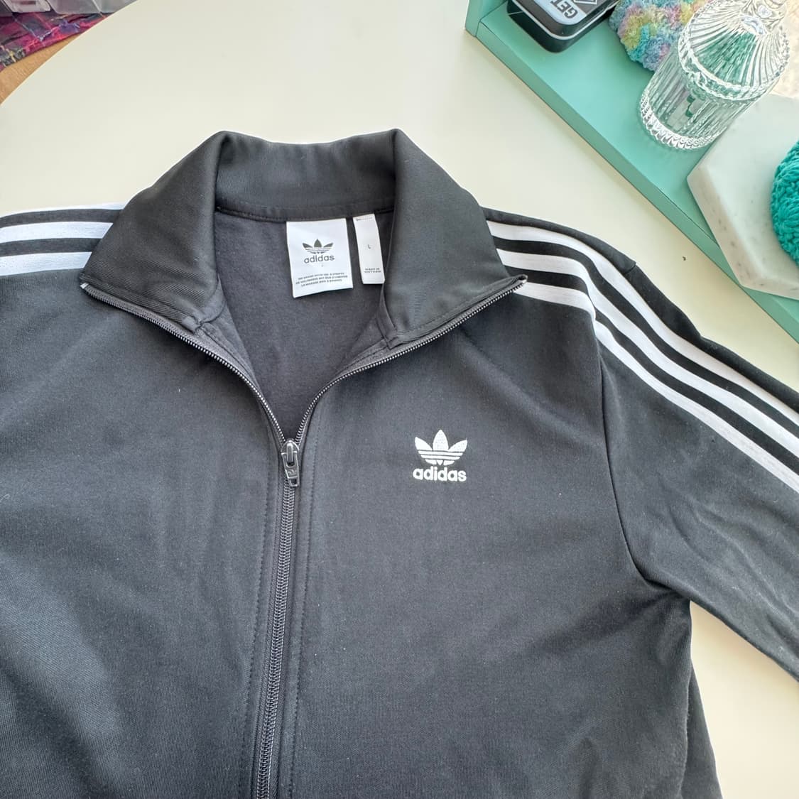 아디다스 불꽃자수로고 트랩탑 블랙져지 L 상품이미지7