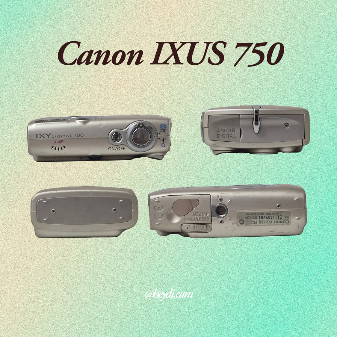 상태굿! (아일릿 원희) 캐논 ixus750 IXY700 골드 상품이미지3