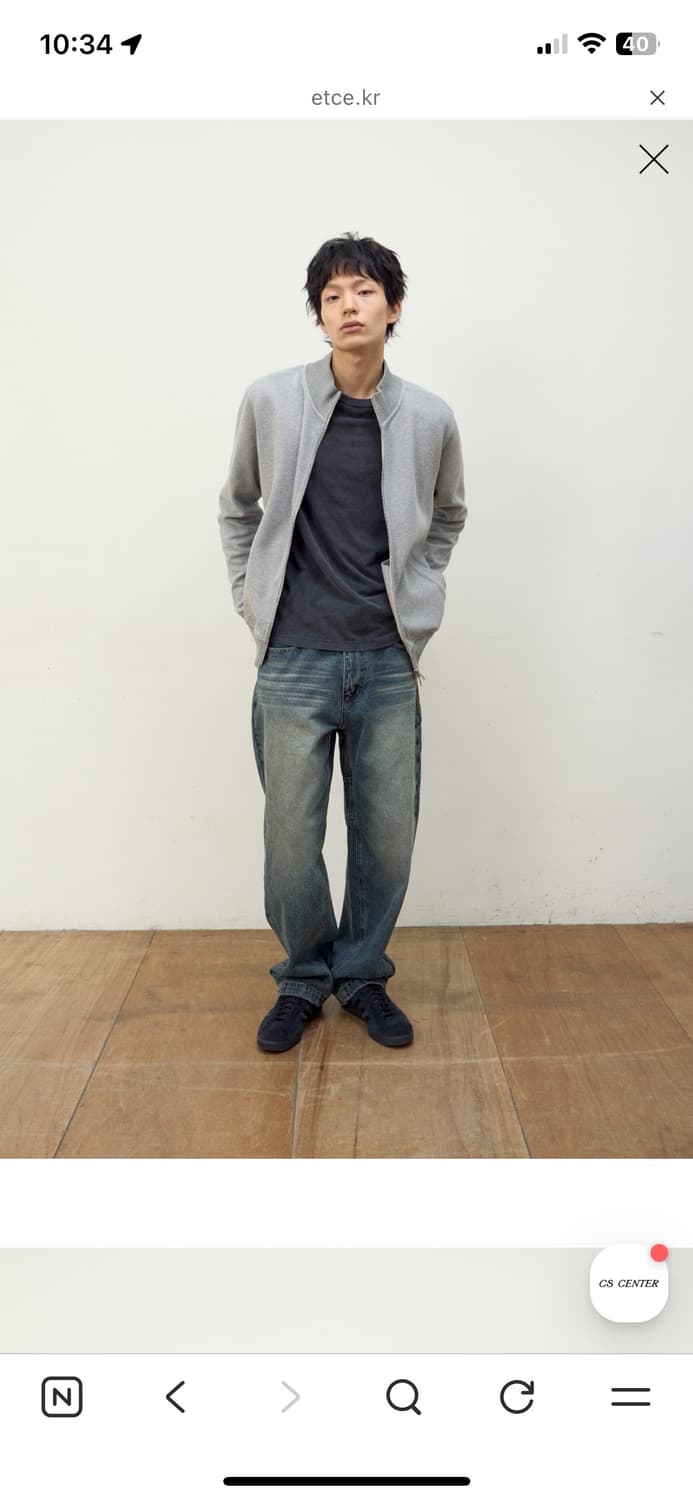 PANNEL KNIT ZIP UP (GRAY) 상품이미지1