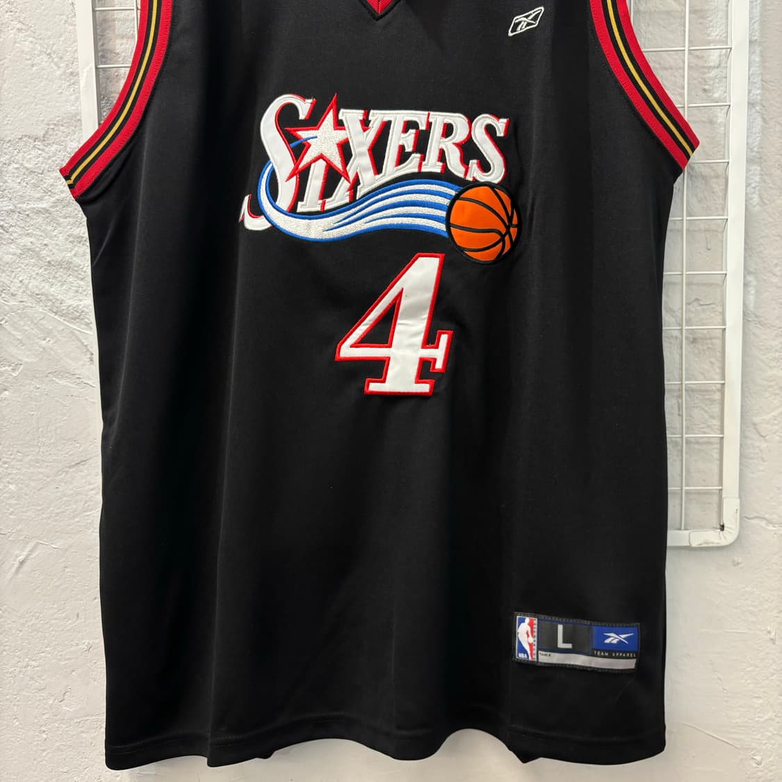 NBA X 리복 필라델피아 식서스 유니폼 슬리브리스 L 상품이미지4