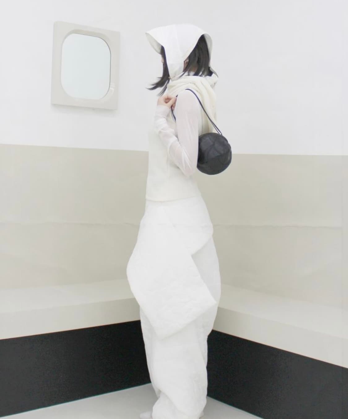 노스밋 Rounded Ball Bag [Patch Black] 상품이미지2