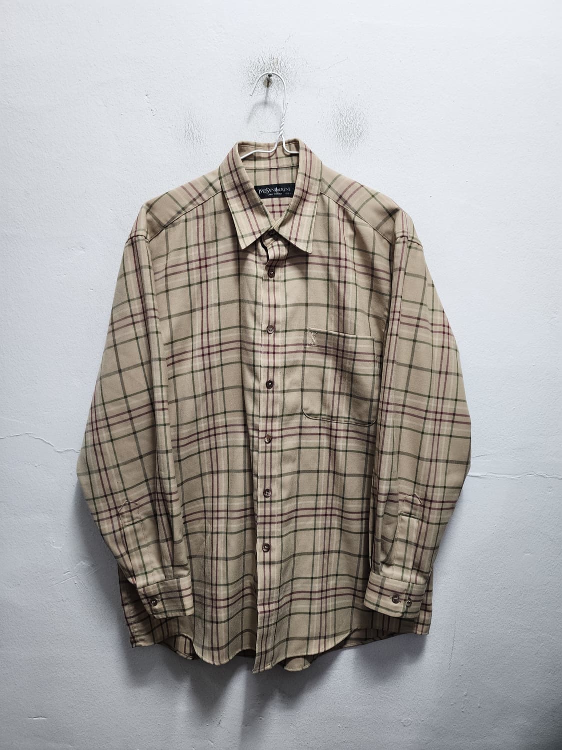 Yves Saint Laurent 입생로랑 90s 체크셔츠 상품이미지1