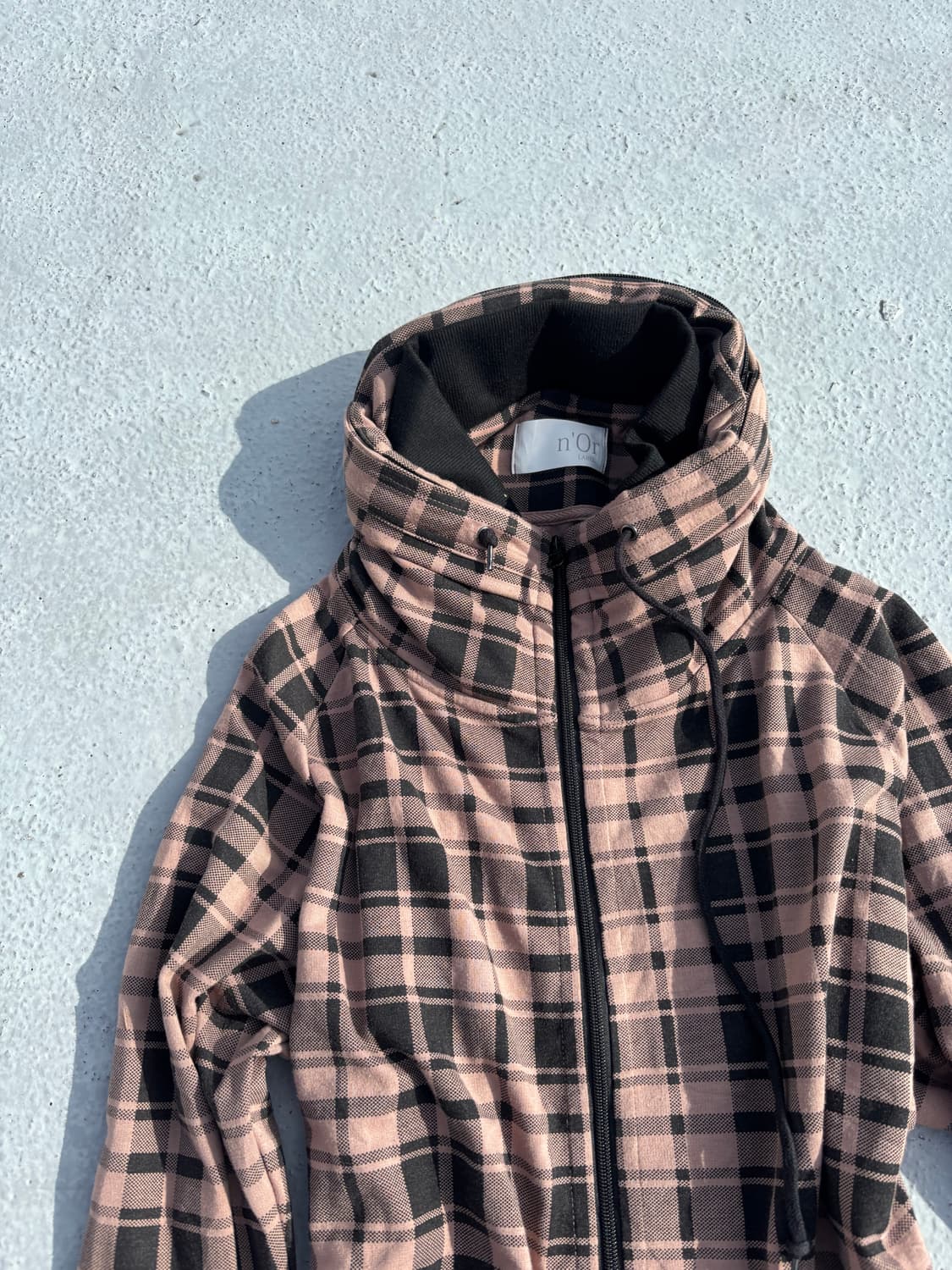 “Vintage”Y2K Bono-Hoodie Check Pattern Z 상품이미지3