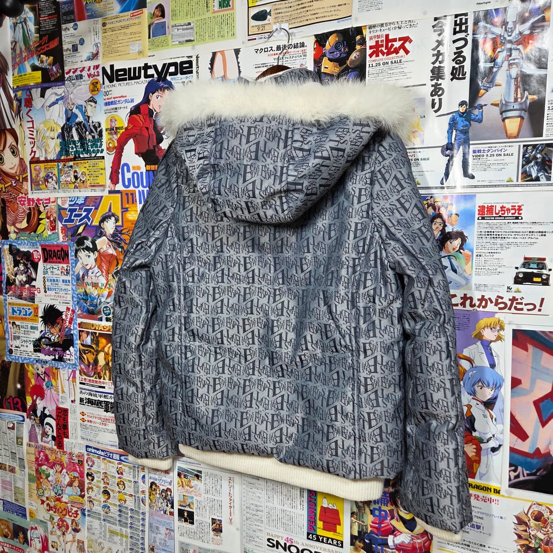 에고이스트 모노그램 갸루 퍼 후드 패딩 점퍼 상품이미지8