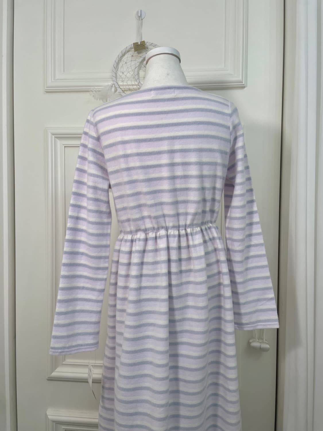 purple stripe waist shirring pocket home 상품이미지4