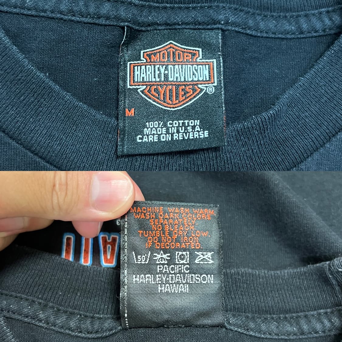 할리데이비슨 하와이 플레임 맨 모터사이클 티셔츠 상품이미지5