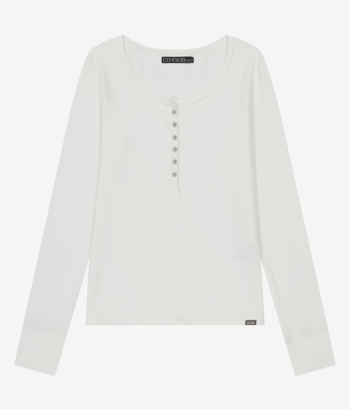 코이세이오038 038 BUTTON LONG SLEEVE WHITE 상품이미지1