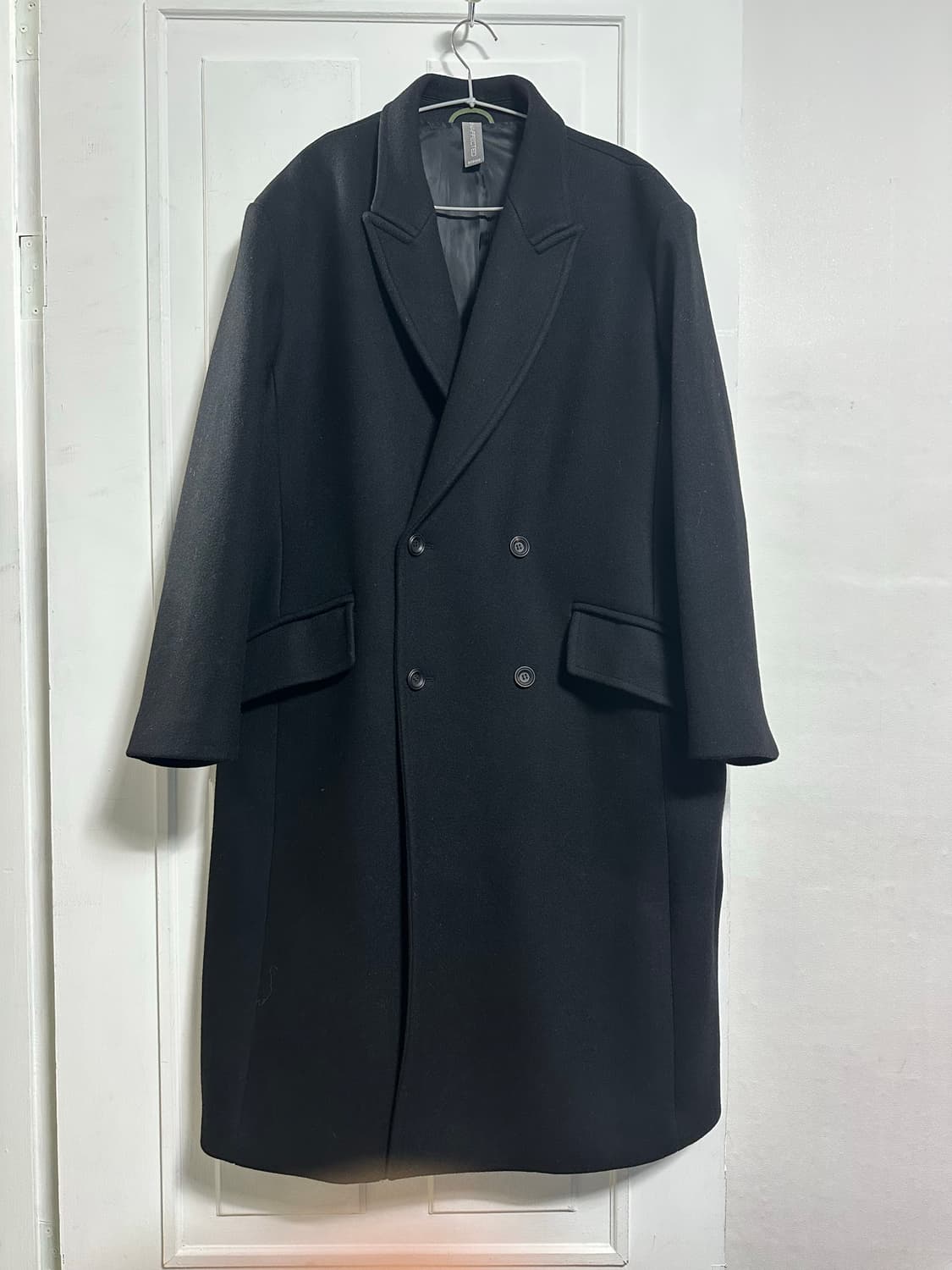 언어펙티드 오버사이즈드 더블 브레스티드 코트 상품이미지1