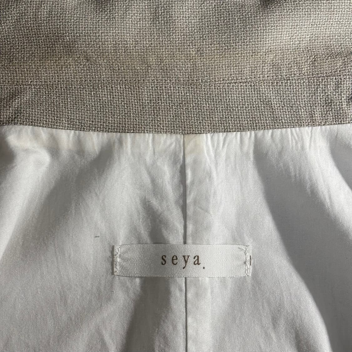 XL) seya 세야 드라이 울 실크 테일러드 자켓 상품이미지5