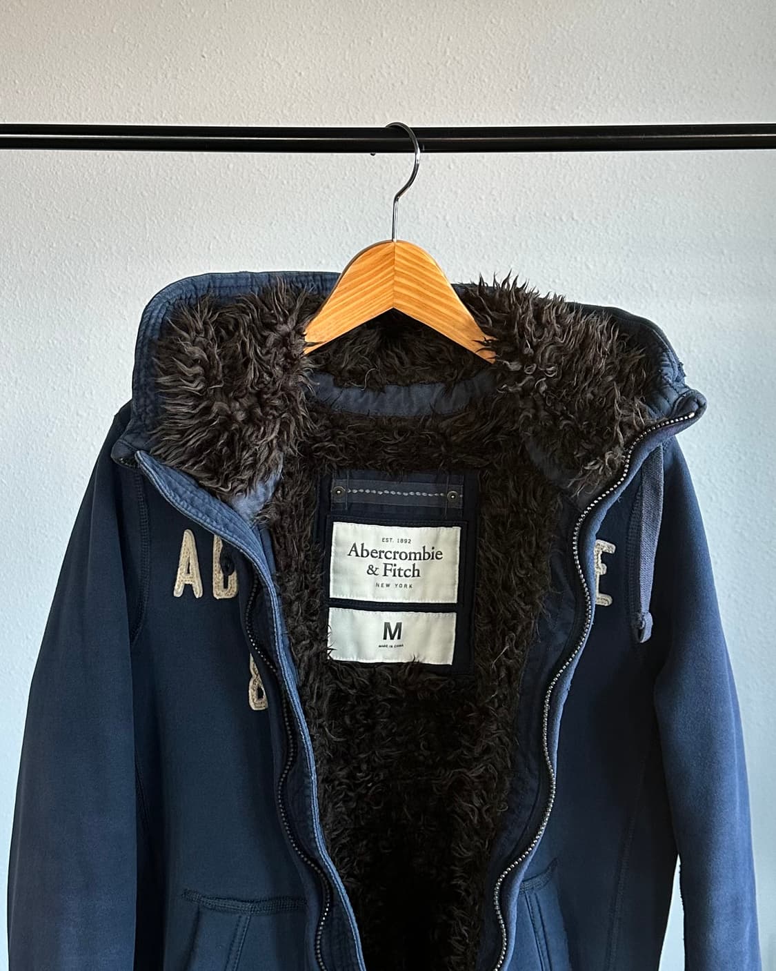 [M]아베크롬비 울프죠 네이비 후드집업 상품이미지3