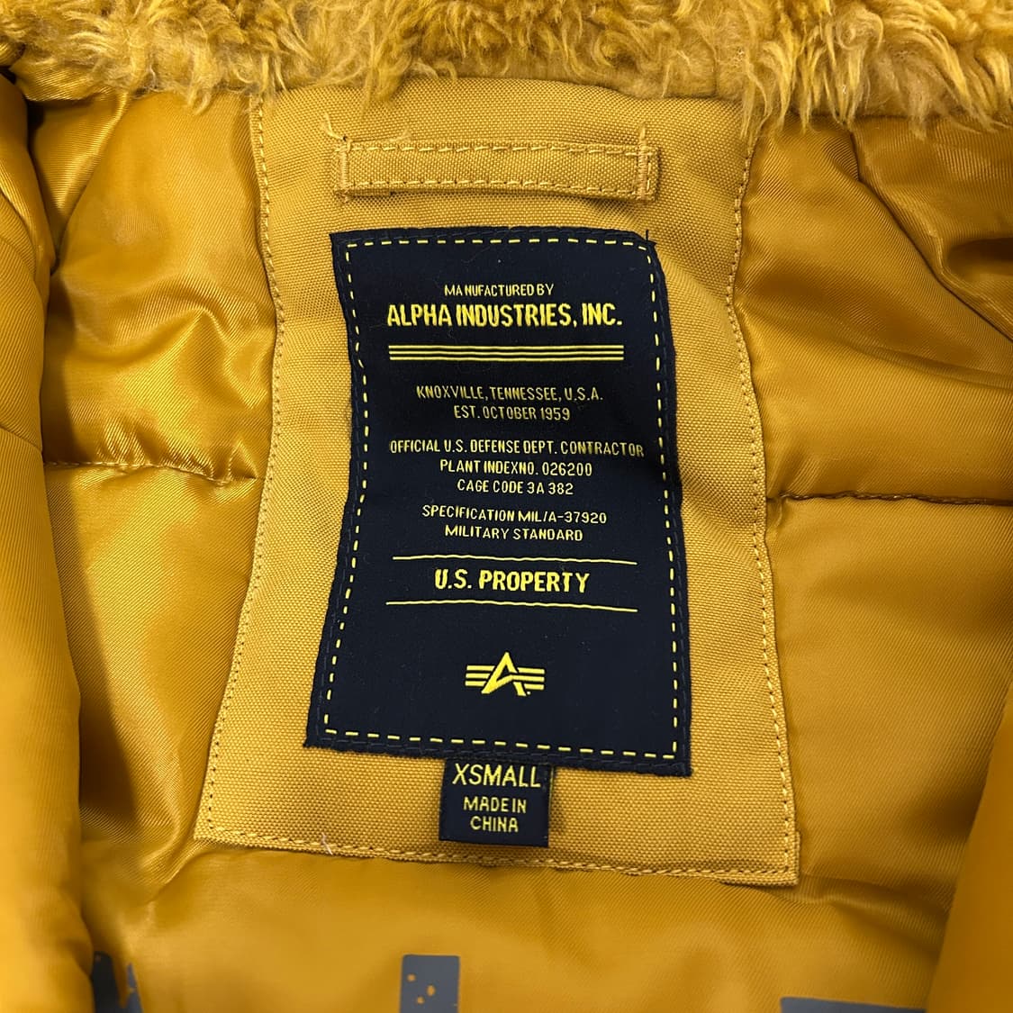 알파인더스트리 패치로고 n3b 야상 점퍼 머스타드  상품이미지5