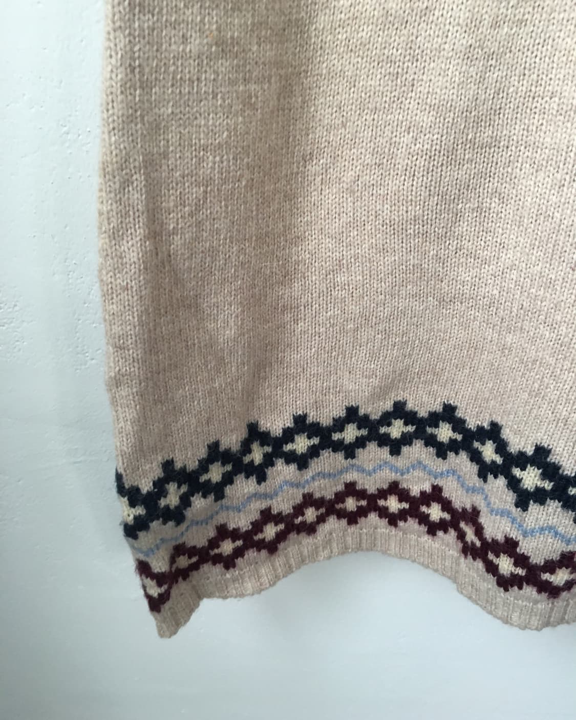 Nordic pattern hood knit onepiece 상품이미지4