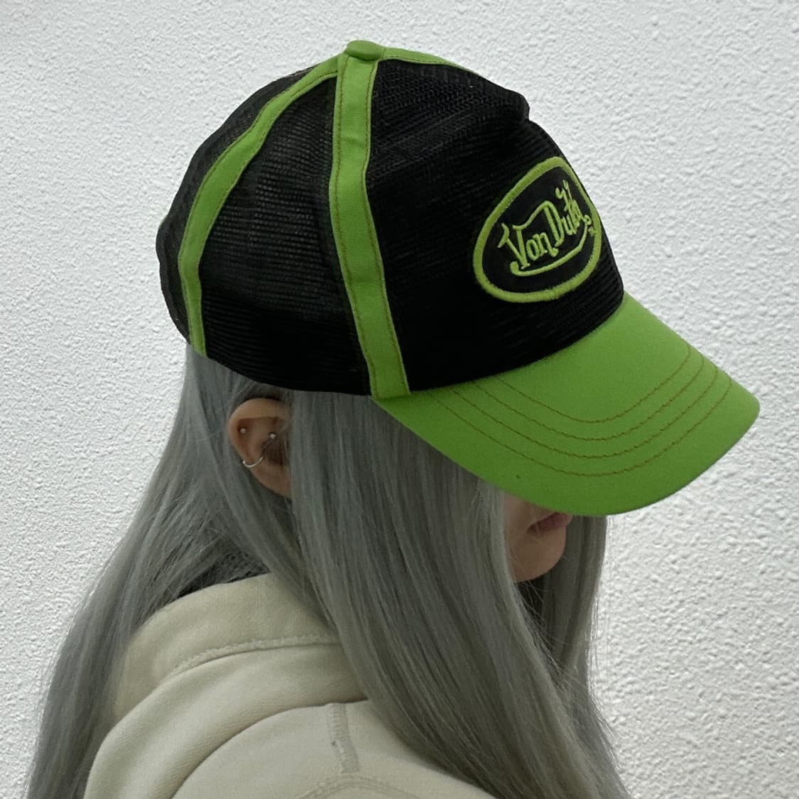 본더치 y2k 네온 블랙 메쉬캡 상품이미지2