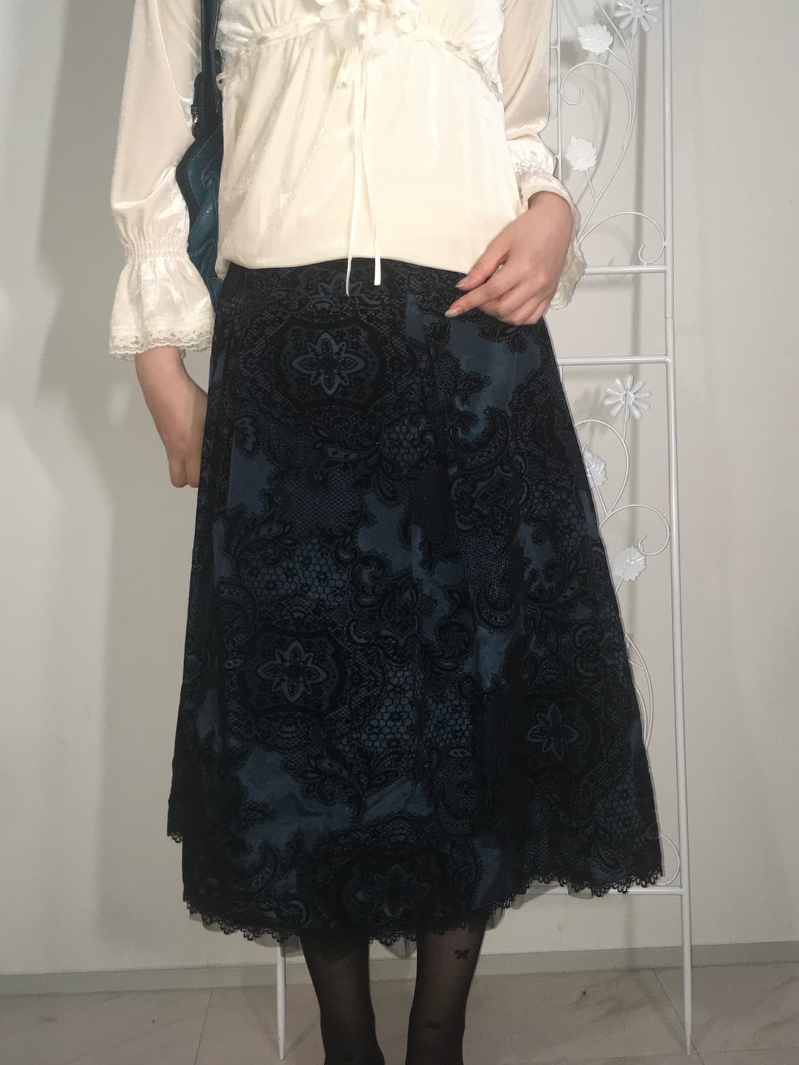 jpn vintage deep blue velour antique lac 상품이미지5