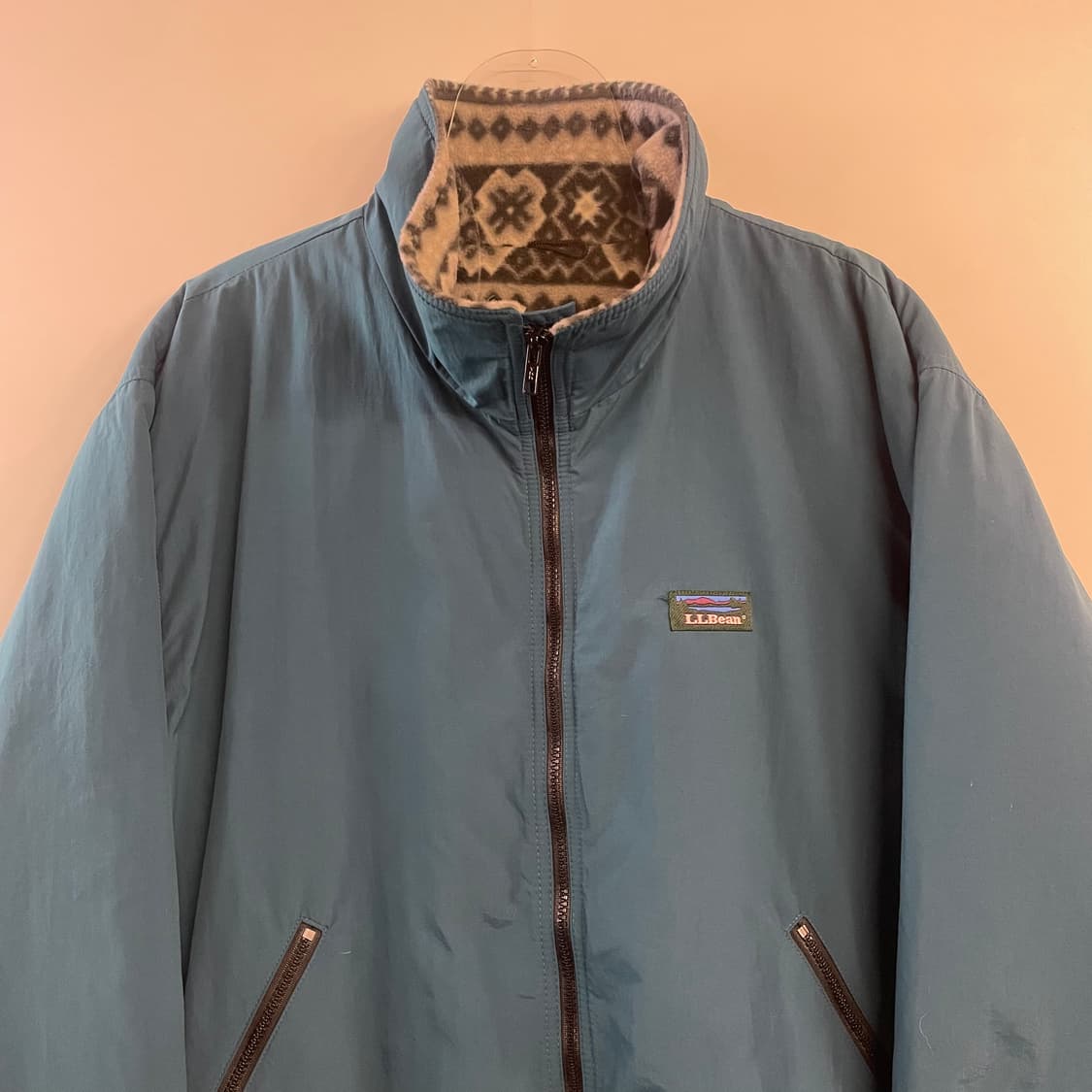 90s 엘엘빈 아즈텍 나일론 웜업자켓 상품이미지2