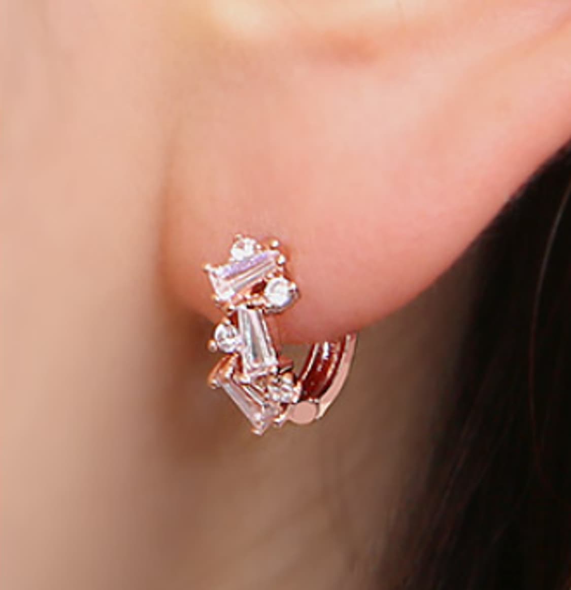 라울스톤 미코14K 데일리 큐빅링 원터치링 귀걸이 판매 상품이미지2