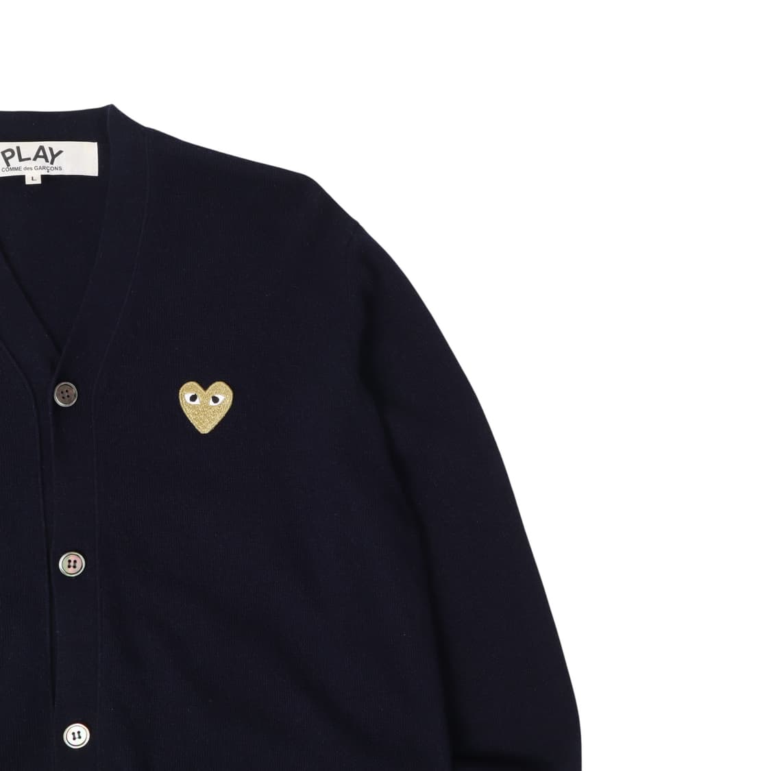 꼼데가르송 네이비 하프와펜 니트 가디건 상품이미지3