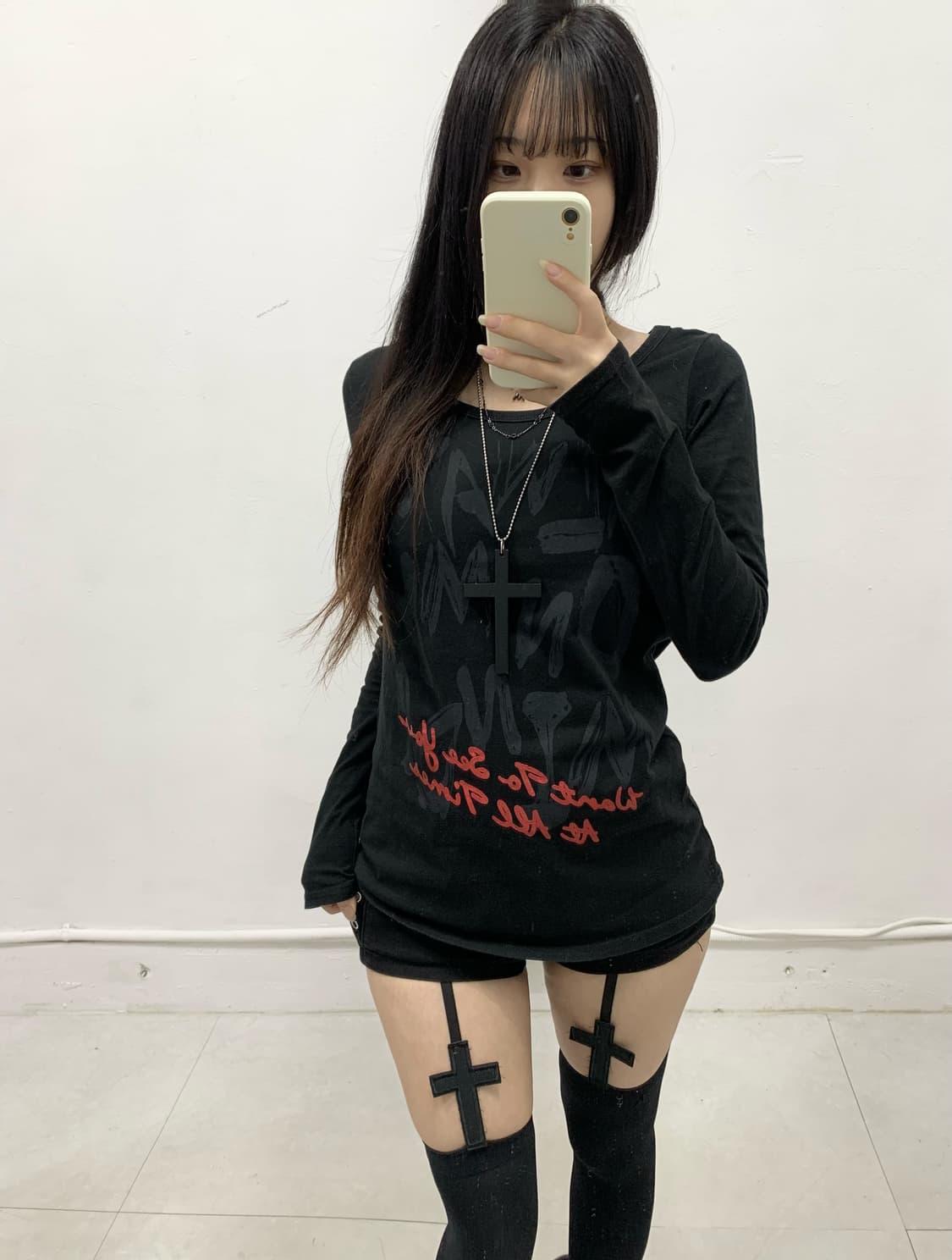 [CECIL MCBEE] 세실맥비 오네갸루 펑크 레터링 롱슬리브 상품이미지2