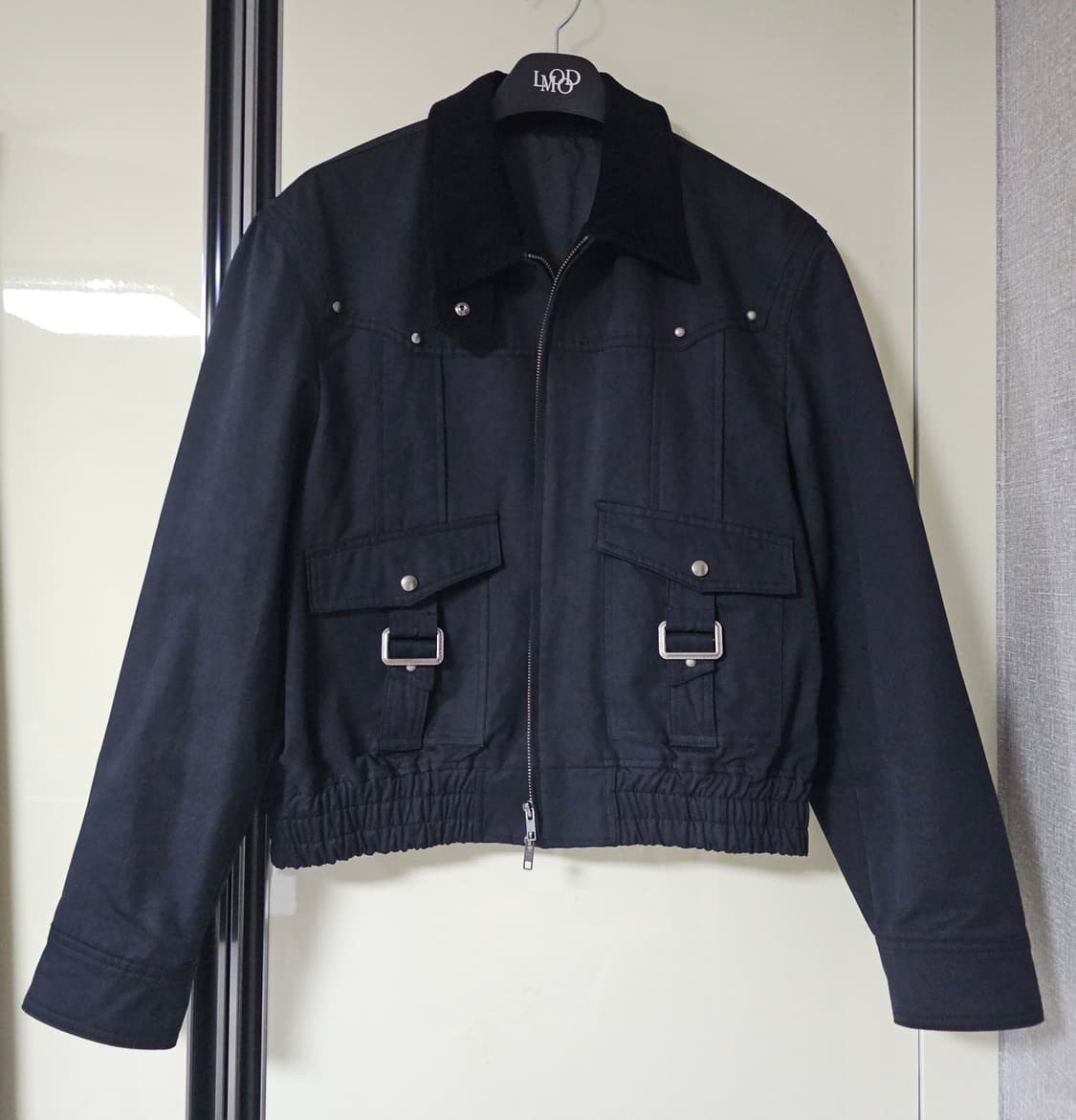 엘무드 체스터 헌팅 블루종 자켓 블랙 46 상품이미지1