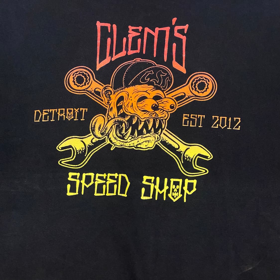 미국 빈티지 CLEM SPEED SHOP 모터사이클 굿즈티 반팔티 상품이미지3