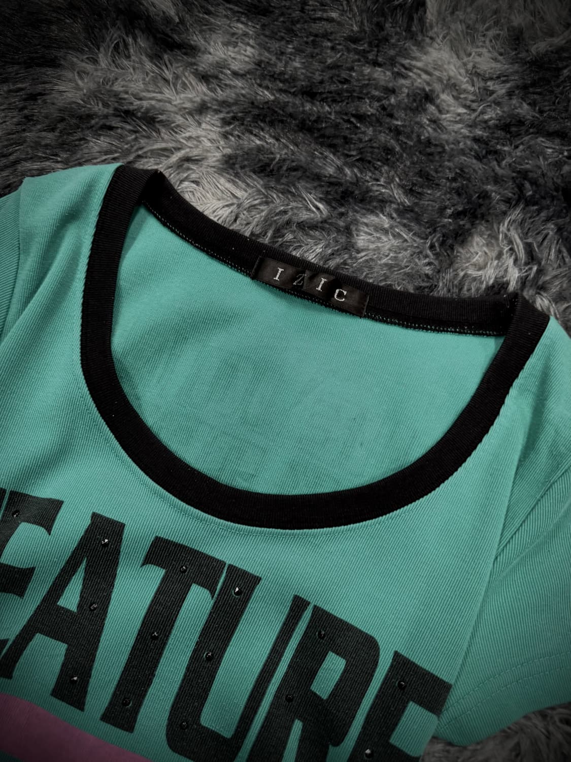 민트 레터링 반팔 링거 티셔츠 상품이미지5