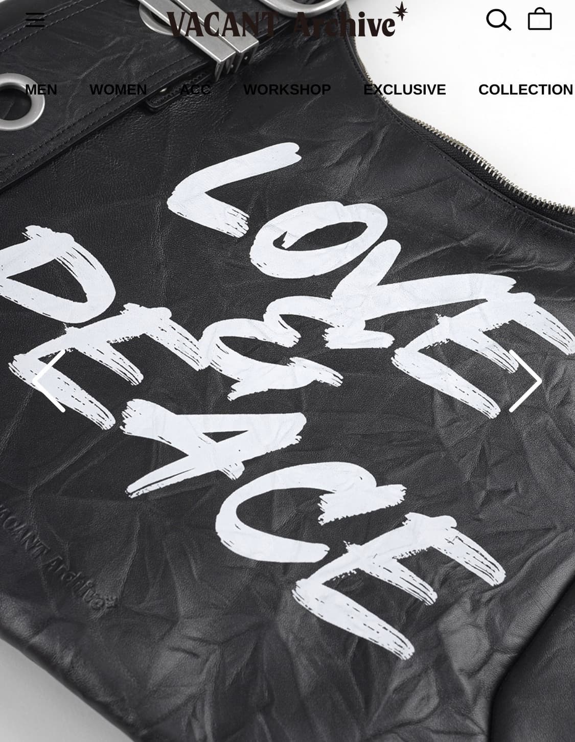 베이컨트아카이브 벨라 와이드 스트랩 호보백 크랙 블랙 상품이미지2