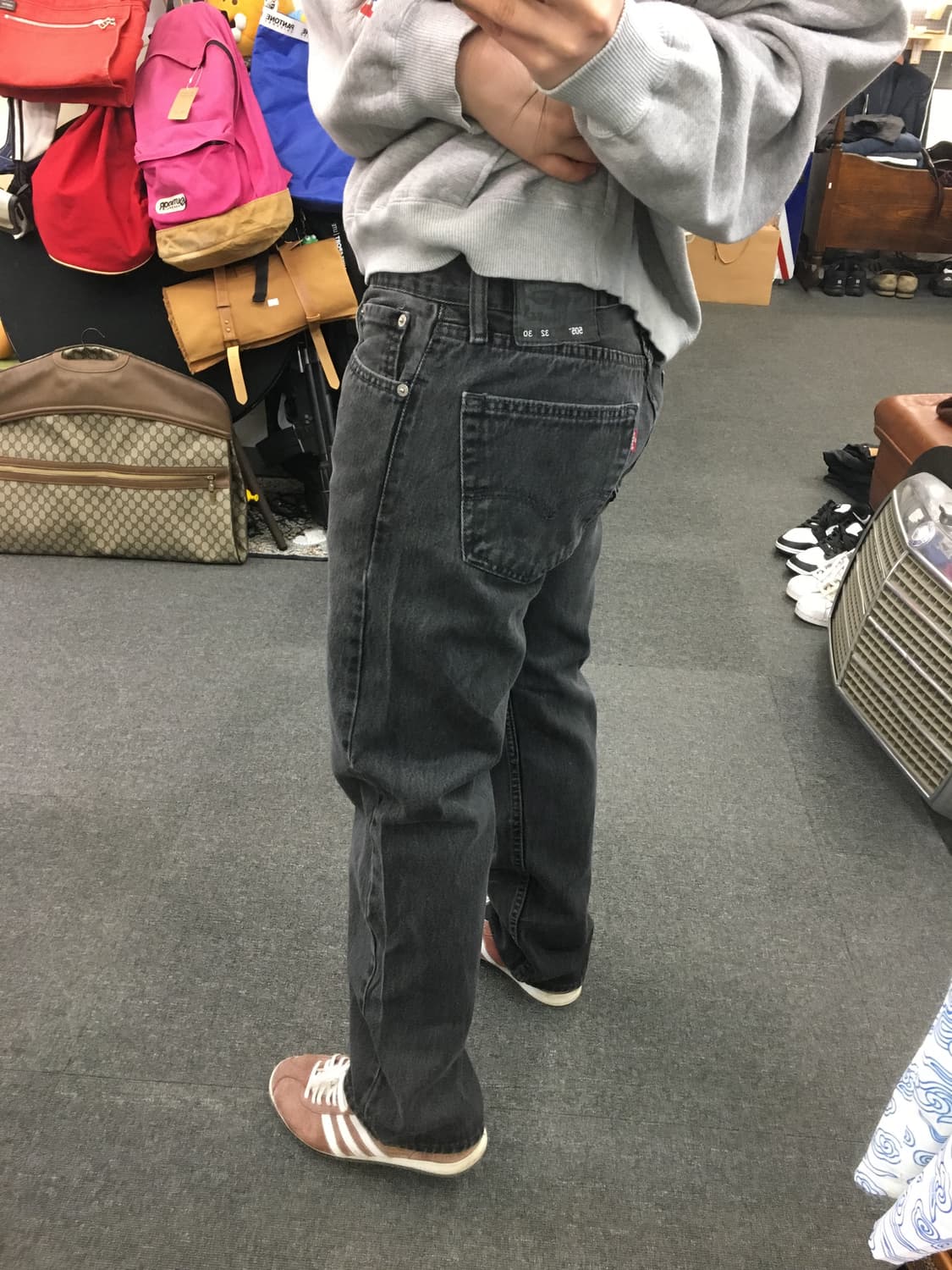 Levis 리바이스 505 흑청 데님팬츠 상품이미지2