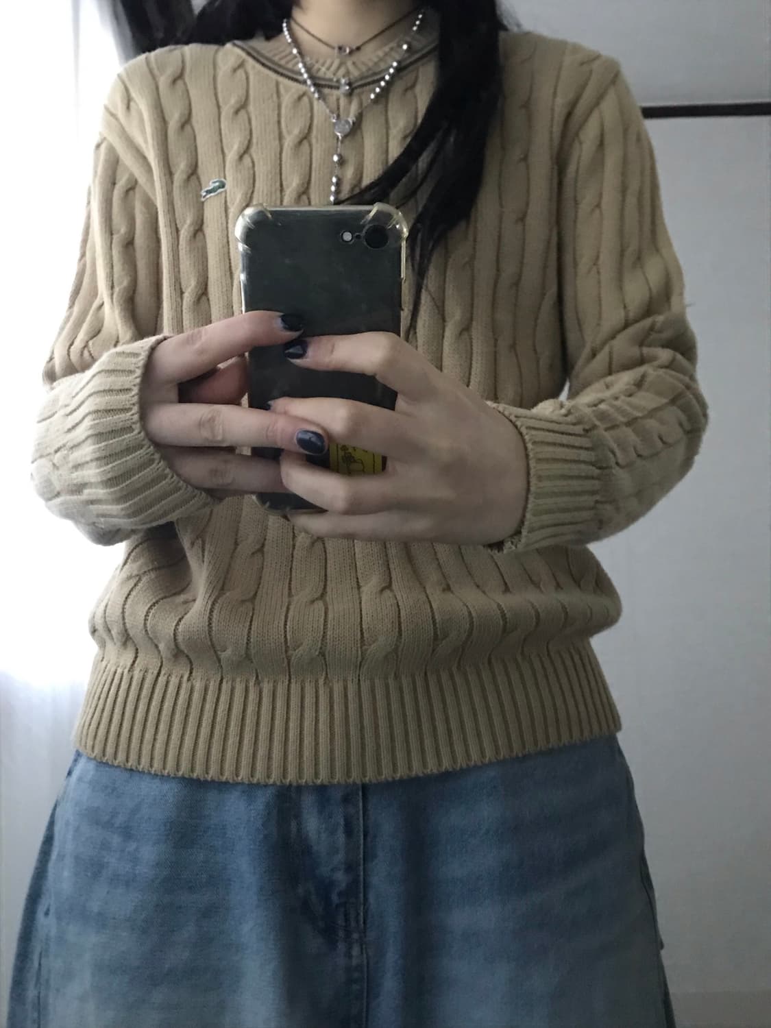 라코스테 베이지 케이블 니트 상품이미지3