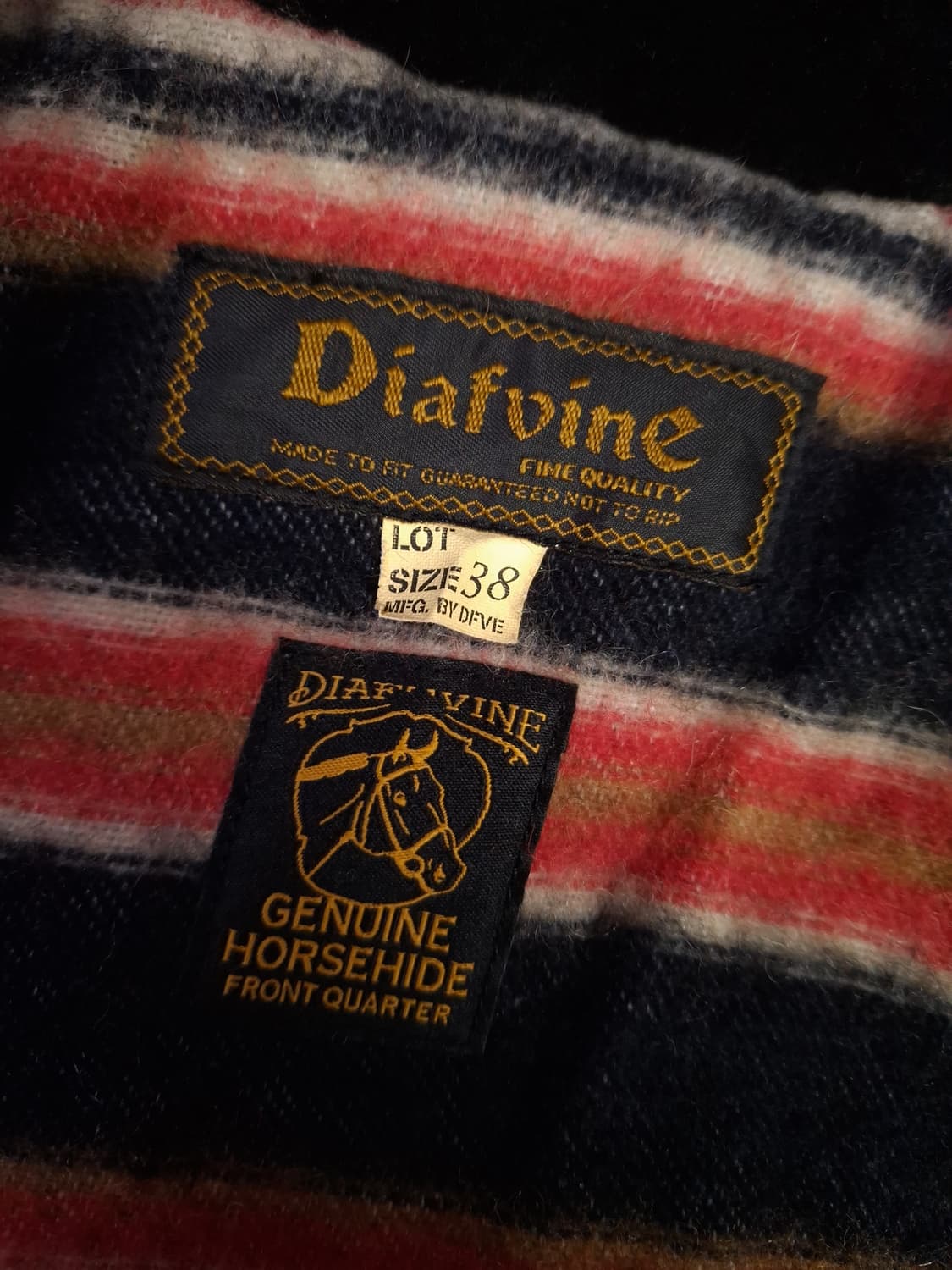 오리지날 디아프바인 그리즐리 리얼홀스하이드 자켓 상품이미지6