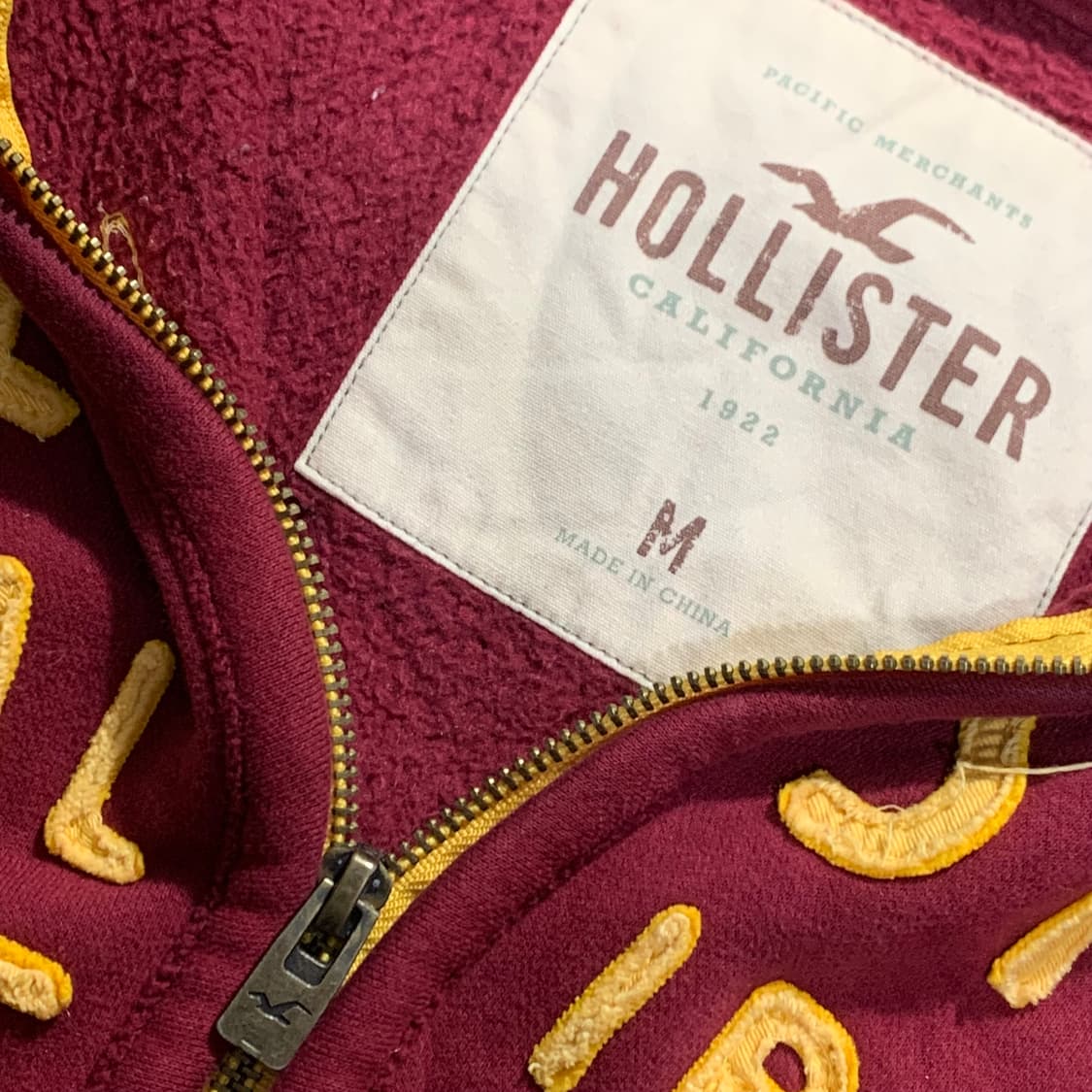 홀리스터 버건디 빈티지 후드집업 상품이미지4