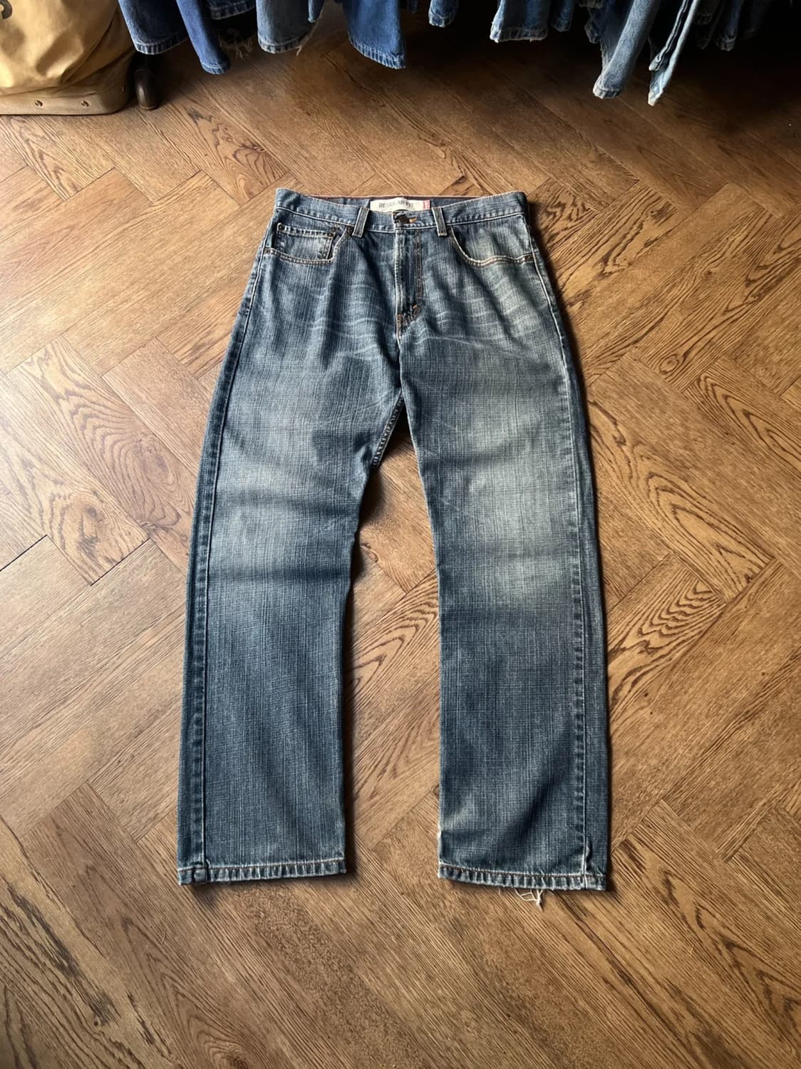 [32]00's 리바이스 USA 505 빈티지 워싱 맥시코제 데님 팬츠 상품이미지1